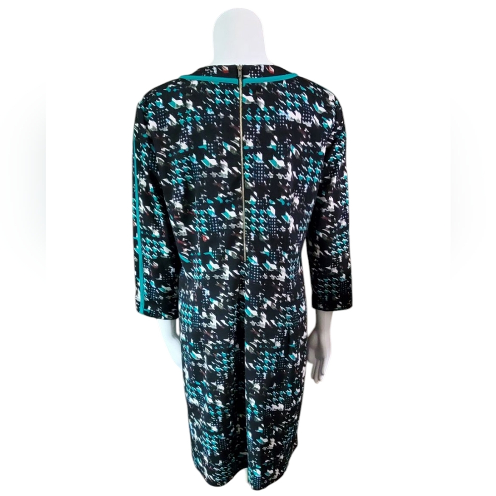 🦜 2/$10 Gabby Skye Black Multicolor Elegant Dress. Size 10. - Picture 4 of 10